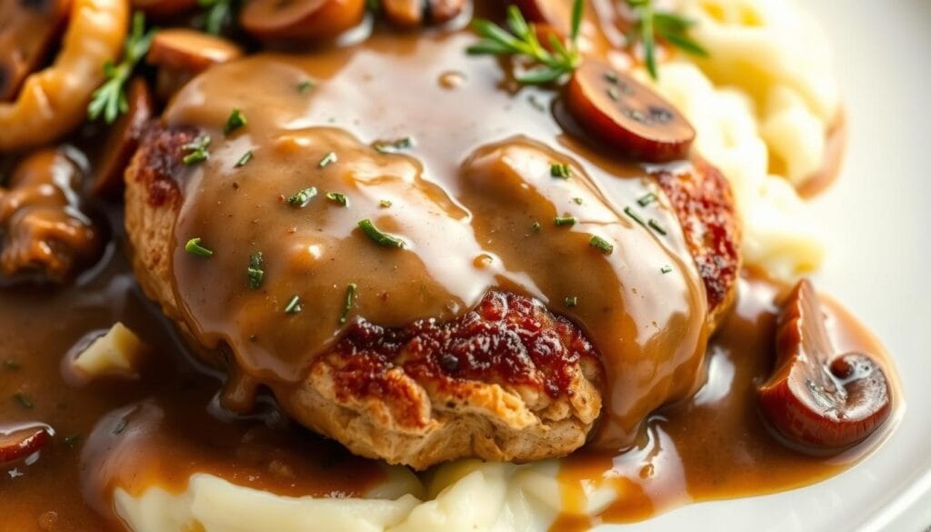 Chicken Salisbury Steak with Mushroom Gravy