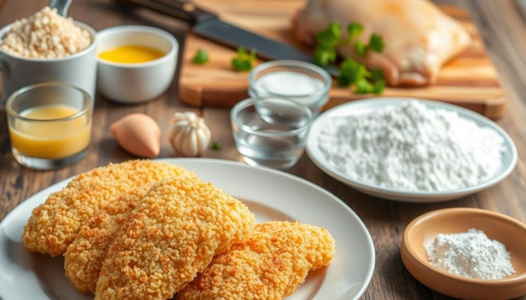 Panko-crusted chicken cutlets ingredients